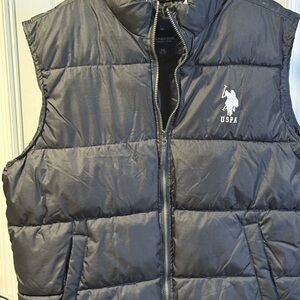 U.S. Polo Assn. Men's Charcoal Puffer Vest